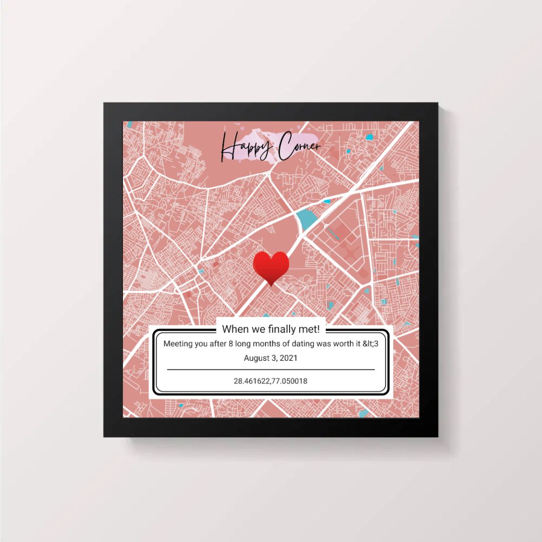 Memory Map Gift for Anniversary, Birthday or Special Day