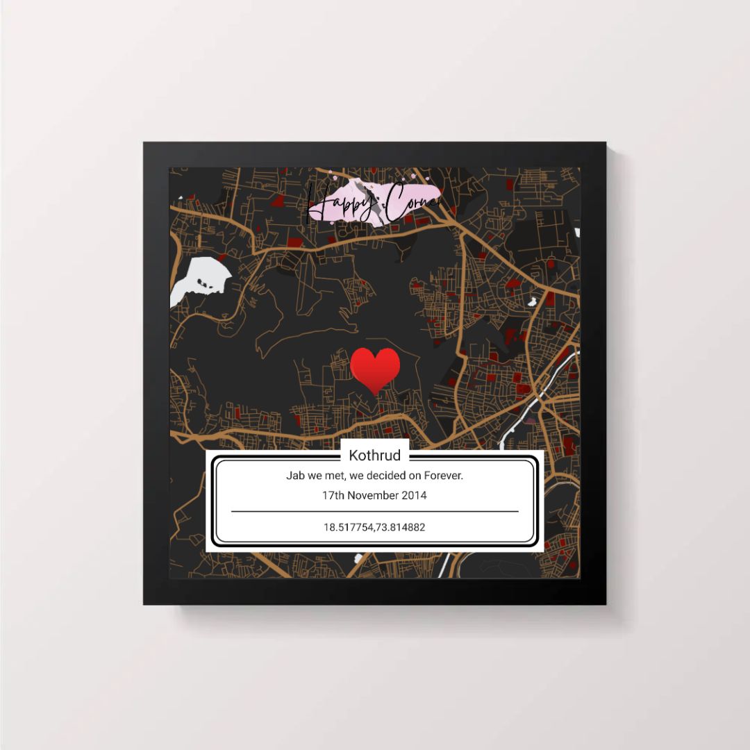 Memory Map Gift for Anniversary, Birthday or Special Day