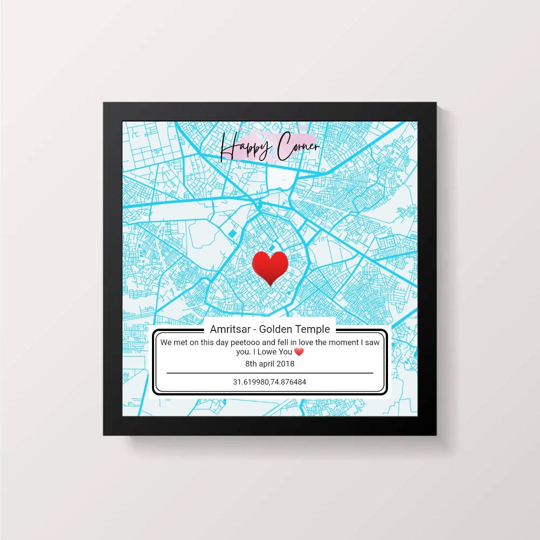 Memory Map Gift for Anniversary, Birthday or Special Day