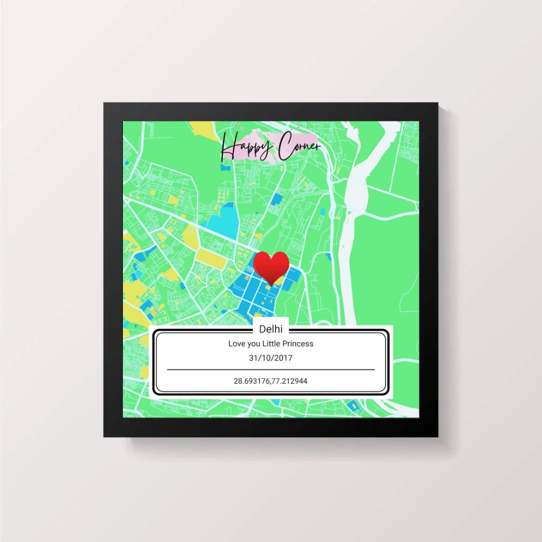 Memory Map Gift for Anniversary, Birthday or Special Day