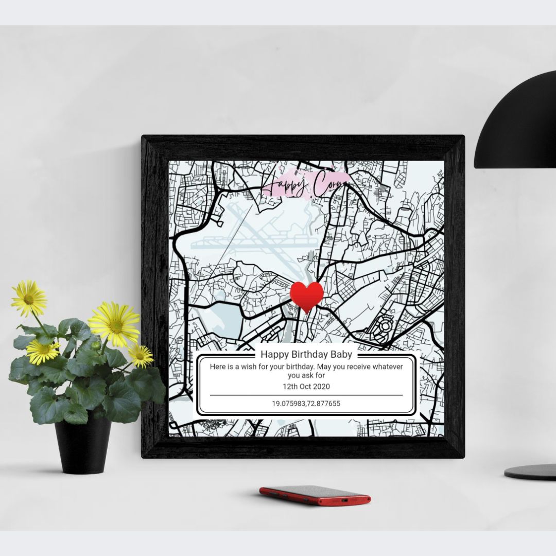Memory Map Gift for Anniversary, Birthday or Special Day