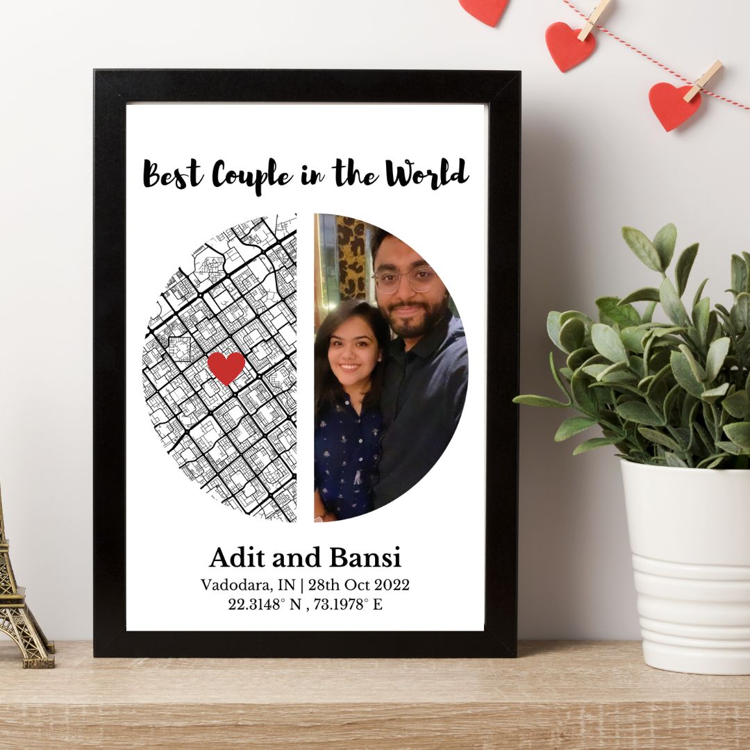 Memory Map with Personalized Photo